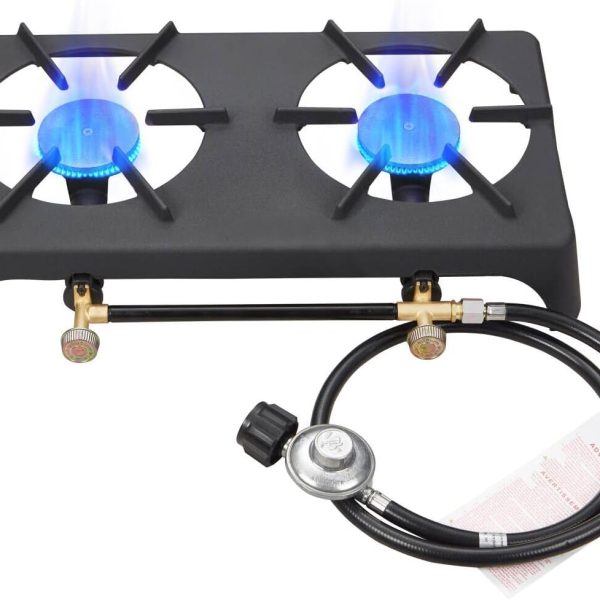 20000 BTU Propane Garden Hiking Camp Camping Outdoor Stove cooker withCSA listed Regulator and gas hose (2)