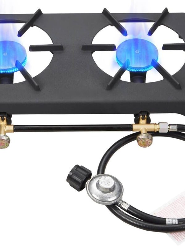 20000 BTU Propane Garden Hiking Camp Camping Outdoor Stove cooker withCSA listed Regulator and gas hose (2)